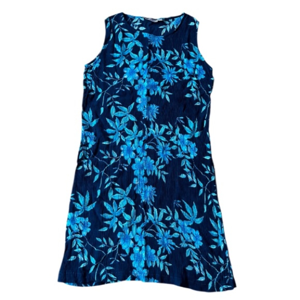 Papillon Elegant Blue Floral Midi Dress